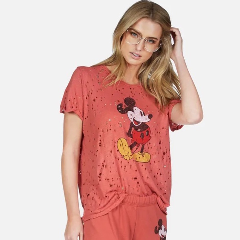 Lauren Moshi Mickey Mouse distressed t-shirt